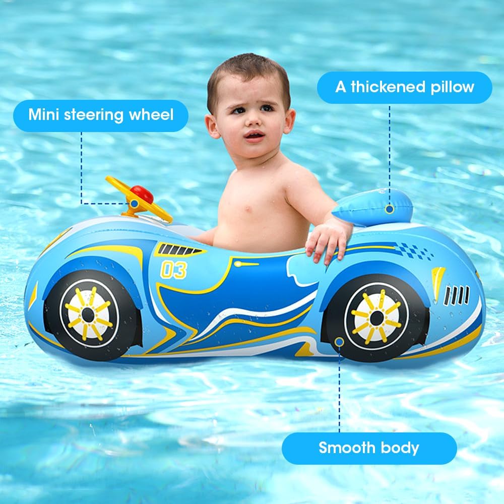 Baby Schwimmring mit Sonnendach, Baby Schwimmring Aufblasbarer, UPF50+ Sonnenschutz, für Pool Party