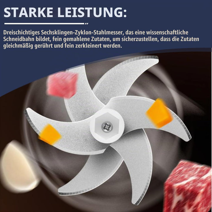 Zwiebelschneider Elektrisch, 350ml Zwiebel Zerkleinerer Elektrisch Multizerkleinerer Küche USB-Aufla