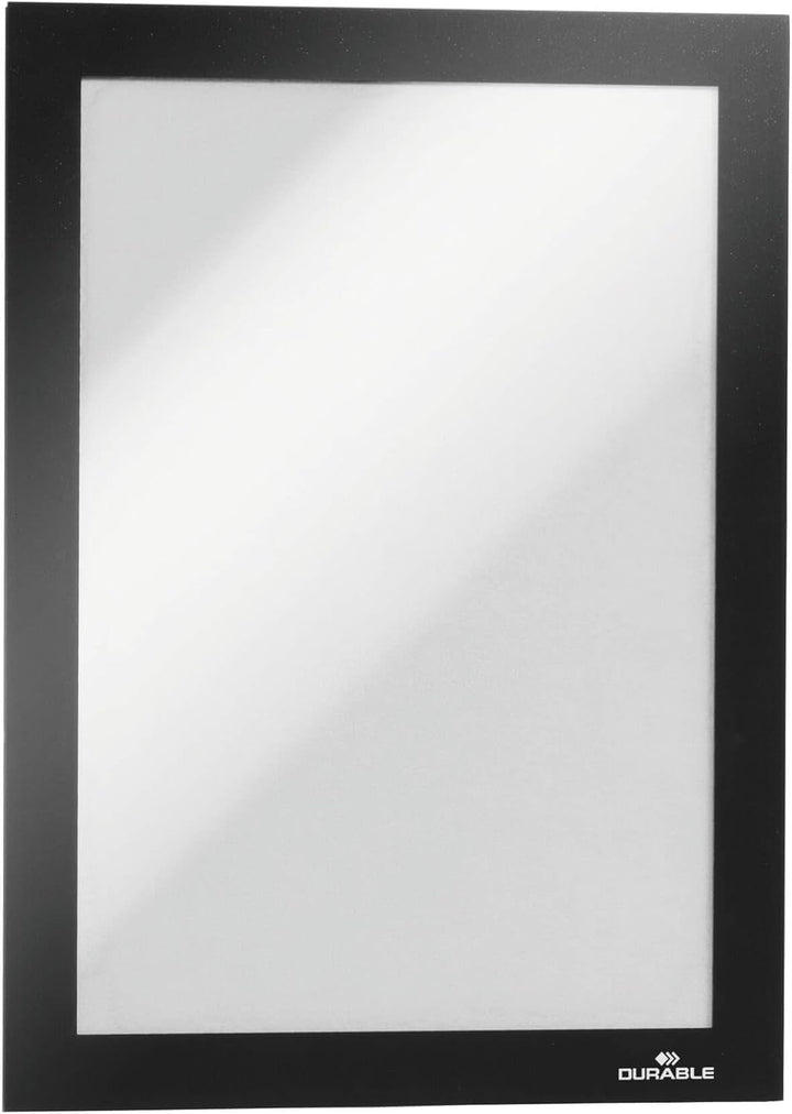 Durable Info-Rahmen Duraframe (A5, selbstklebend mit Magnetverschluss) 10 Stück, schwarz, 488101 A5