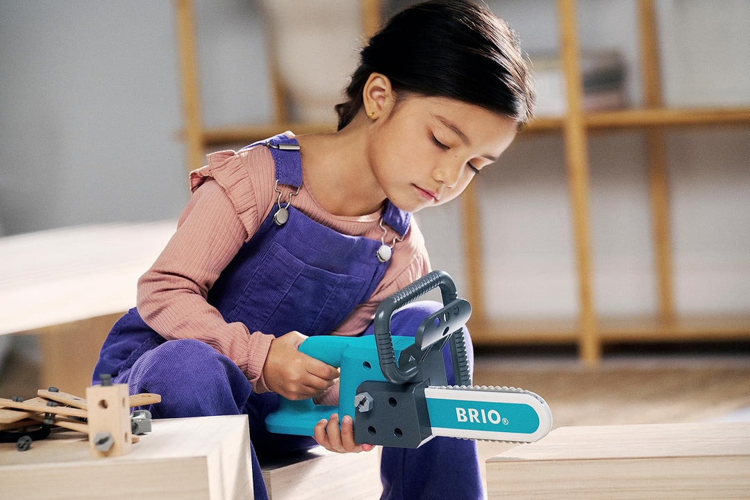 BRIO Builder - 34602 Kettensäge - Entwicklungsförderndes Rollenspiel- & Konstruktionsspielzeug für K
