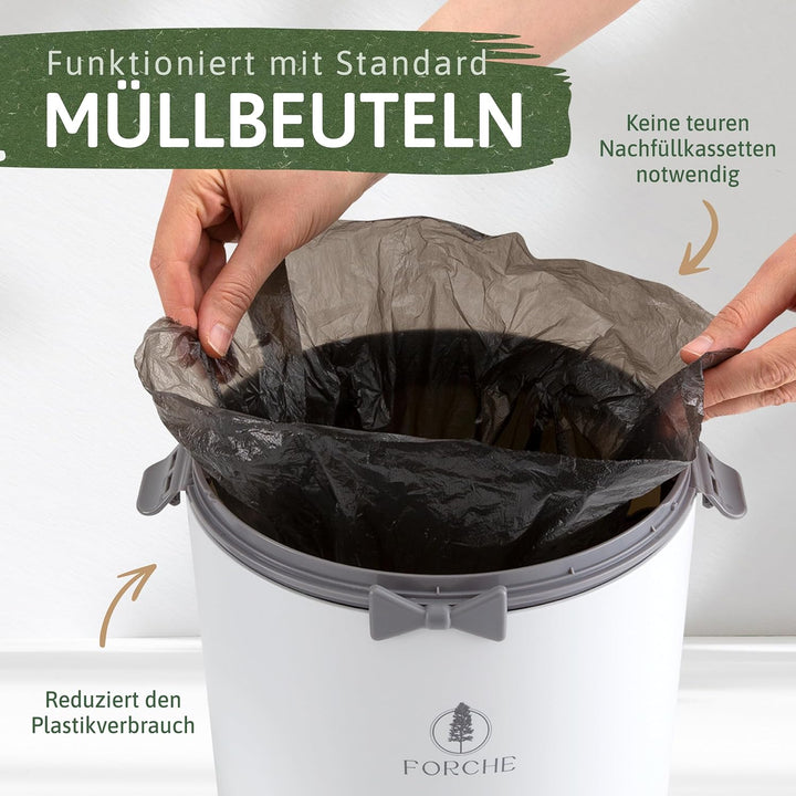 Forche® Windeleimer Baby Mülleimer Geruchsdicht Windelmülleimer ohne teure Nachfüllkassetten, perfek