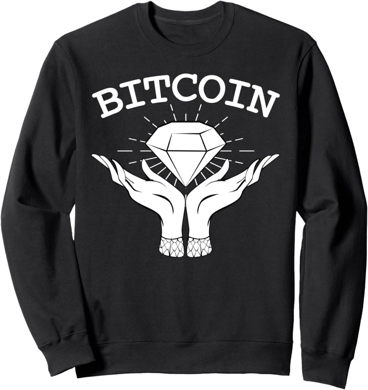 Bitcoin Krypto Cryptocurrency Blockchain Trader Hands Sweatshirt