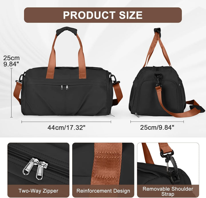 HYC00 Sport Duffel Bag Damen Sporttasche mit Schuhfach Reisetasche Damen Weekender Travel Bag Handge