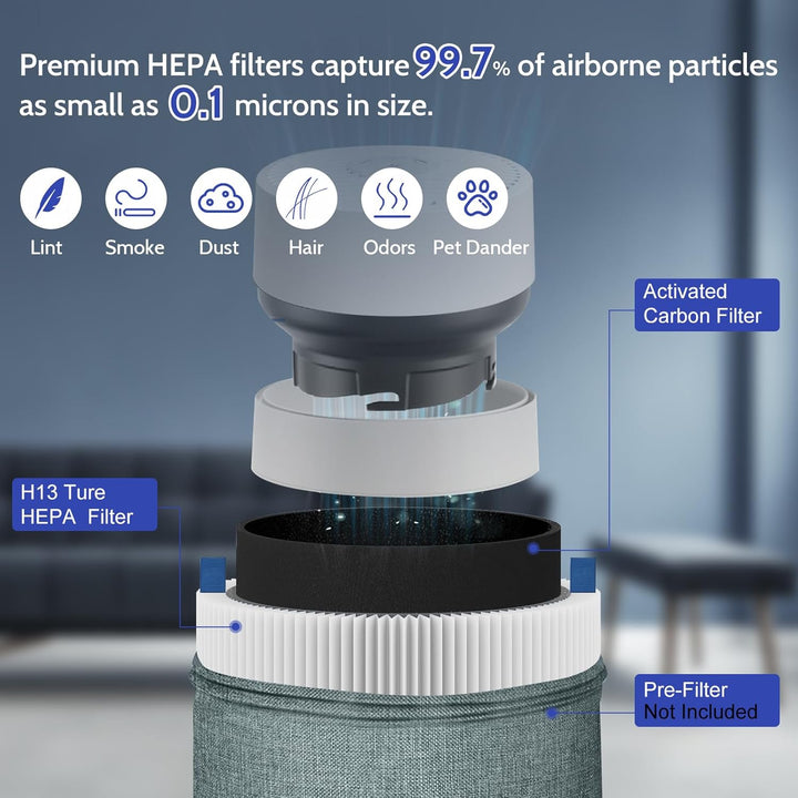 Mini Max Ersatzfilter, kompatibel mit Blue Pure Mini Max Luftreiniger, FMINI Ersatzfilter für Mini M