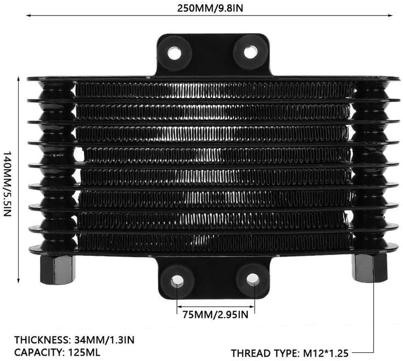 Für Ölkühler - Motorölkühler Ölkühlerkühler Universal Ölkühler 125 Ml Motorölkühler Kühler Universal