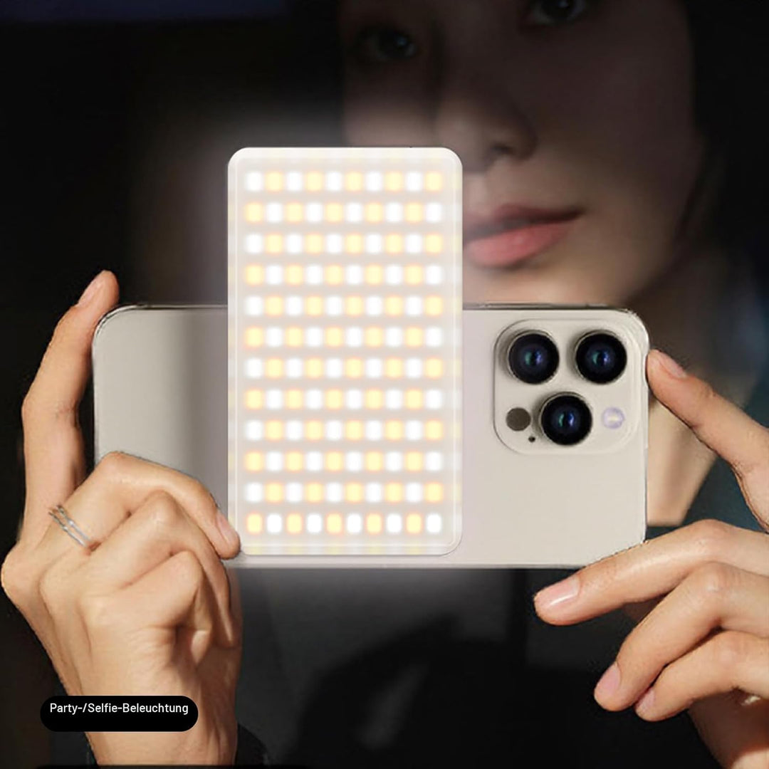 Magnetisches Selfie Licht 160 LEDs, Handy Licht kompatibel mit MagSafe & Android, 2500–9000K dimmbar