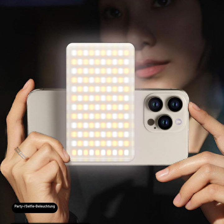 Magnetisches Selfie Licht 160 LEDs, Handy Licht kompatibel mit MagSafe & Android, 2500–9000K dimmbar
