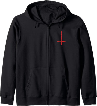 Petruskreuz | Umgedrehtes Kreuz | Satanskreuz Kapuzenjacke