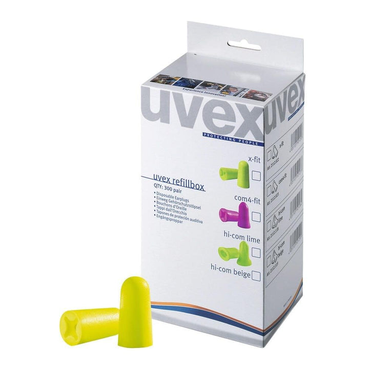 Gehörschutzstöpsel Uvex x-fit ohne Kordel 300 Paar Nachfüllpackung, Nachfüllpackung