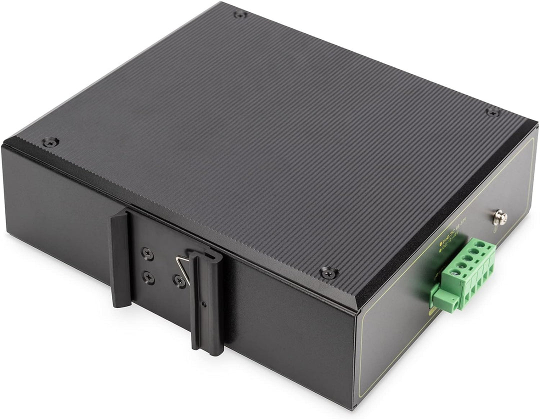 DIGITUS Industr.4-Port Gigabit PoE+ Switch W.2X SFP Uplink IEEE802.3af/at, Dinrail, erweiterter Temp
