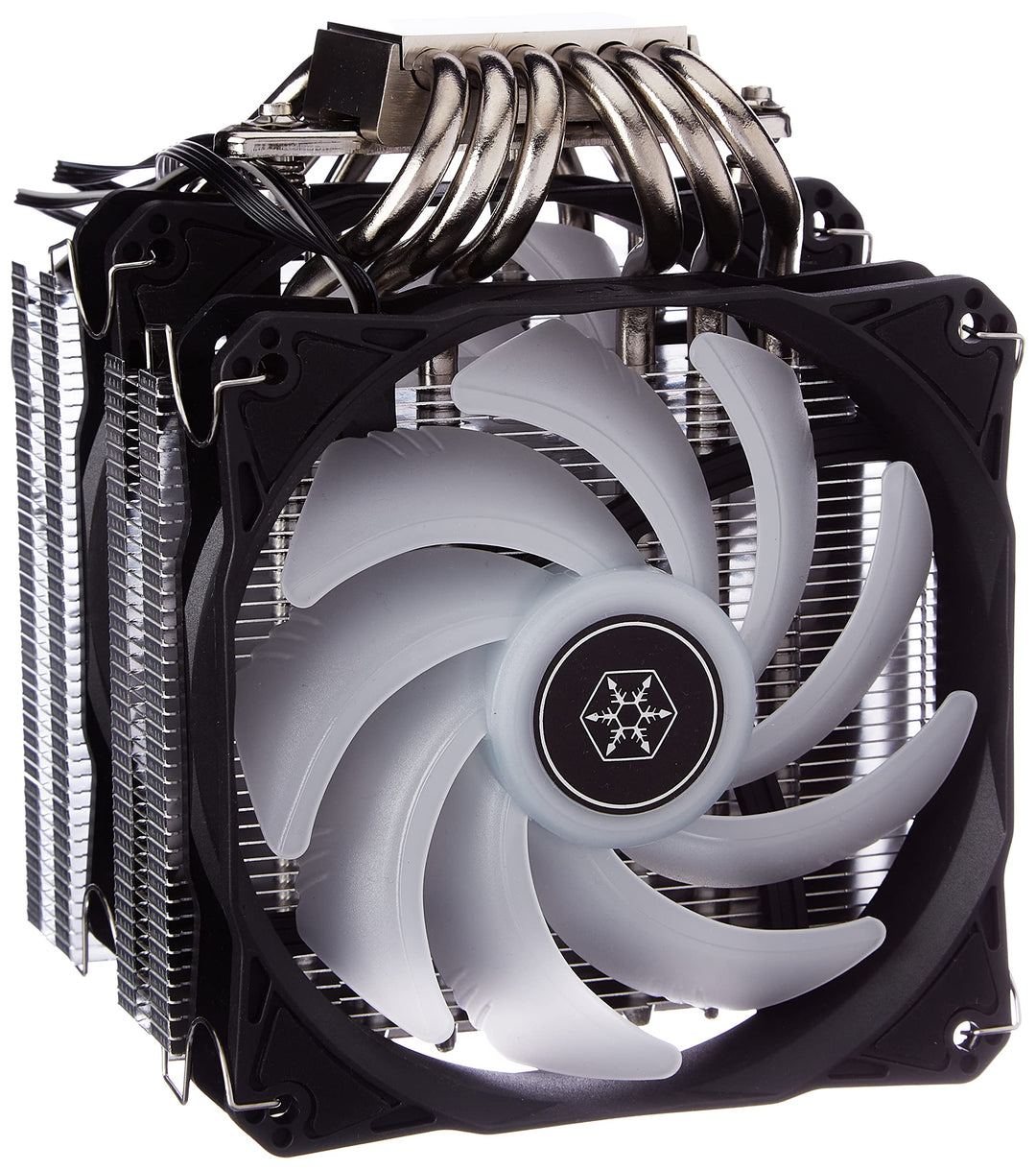 SilverStone Technology SST- HYD120-ARGB-V2 - Hydrogon Dual-Tower-CPU-Kühler mit 6 Wärmerohren und du