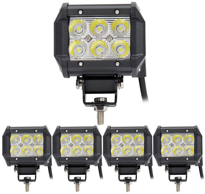 Greenmigo 5X 18W Led Arbeitsscheinwerfer Offroad Lampe Flood Scheinwerfer Arbeitslicht Zusatzscheinw