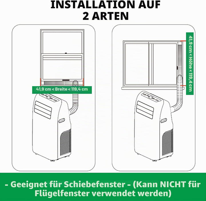 Forestchill Tragbares Fensterdichtungsplatten-Set für Klimaanlage, für Abluftschlauch, 12.7 cm Durch