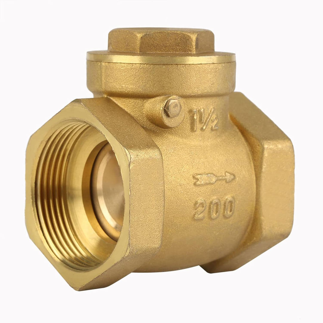 chekval,DN32 Female Thread Brass NOn return Swing Check Valve 232PSI DN32 1-1/4 Zoll Innengewinde Me