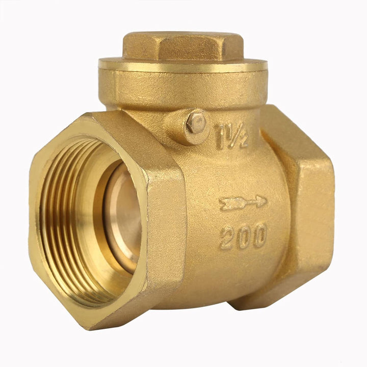 chekval,DN32 Female Thread Brass NOn return Swing Check Valve 232PSI DN32 1-1/4 Zoll Innengewinde Me