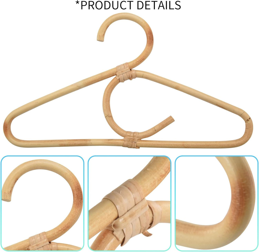 4 Stück Rattan Kleider Bügel Nordischer Kinder Bekleidung Organizer Rack Kinder Kleider Bügel Kinder