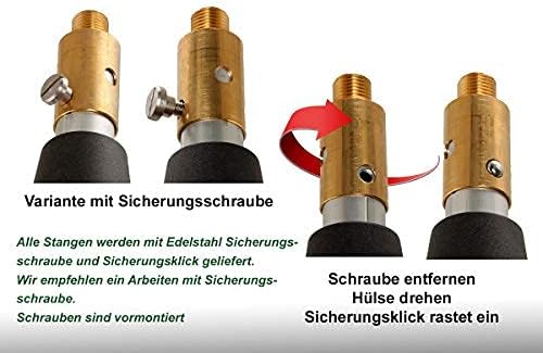 Axis Line Profi Wasserteleskopstange 8, 10, 12 oder 16 Meter mit Wasserschlauch mit Gleitstein 4 tei