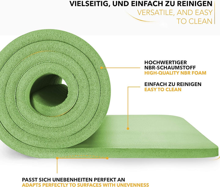 TRESKO Yogamatte Phthalatfrei - Gymnastikmatte rutschfest, Pilatesmatte Fitnessmatte mit Tragegurt,