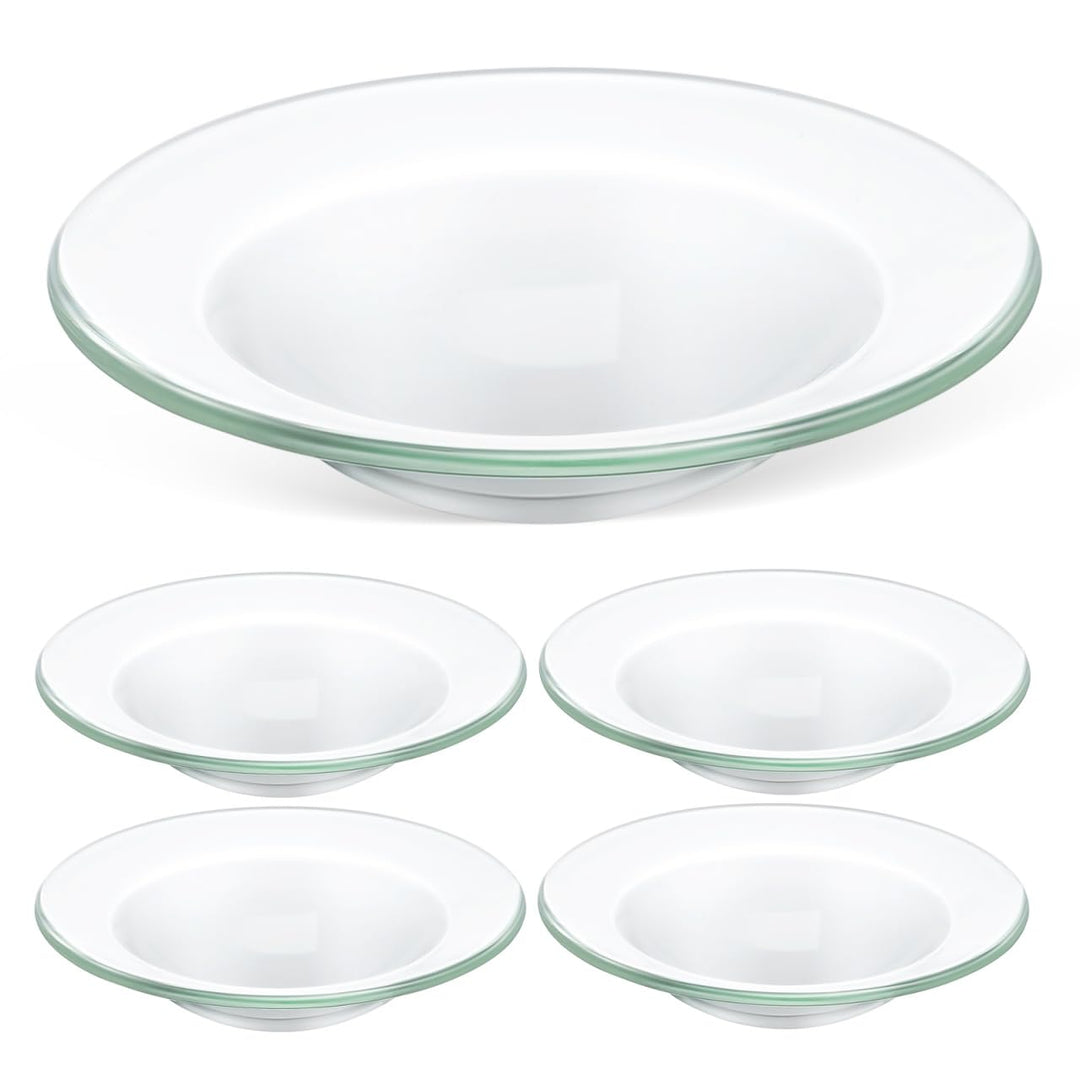 INOOMP 5 Stück Ersatzschale Wax Warmer Glas mit Rutschfester Basis für Duftlampen Wachsschmelzhalter