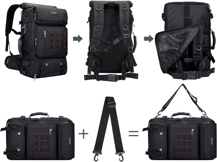 WITZMAN Reiserucksack Herren Gross Reisetasche Reiserucksack Handgepäck Flugzeug mit USB Ladeanschlu