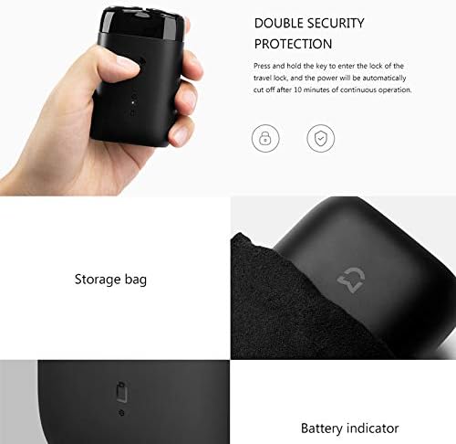 Xiaomi Mijia Elektrorasierer für Herren, drehbar, 2 schwimmende Köpfe, tragbar, wasserdicht, wiedera
