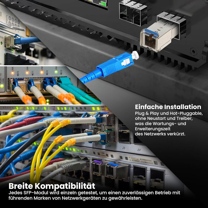 Extralink WDM SFP Modul Singlemode 1.25G SC 1310/1550nm bis 3km – Kompatibel mit Ubiquiti UniFi Netg