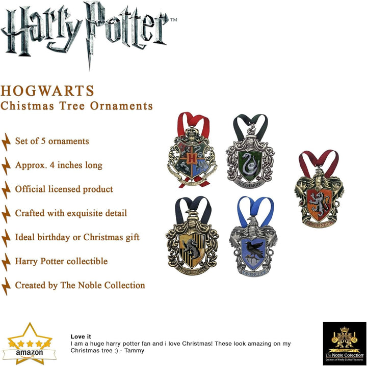 The Noble Collection Hogwarts Christmas Tree Ornaments