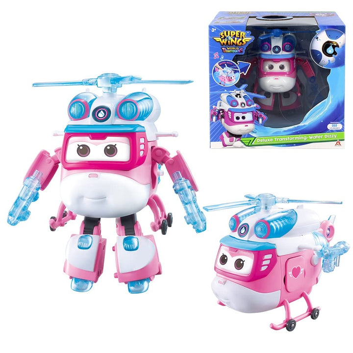Super Wings Dizzy Deluxe Transforming, 2 Modi Roboter Deformation Flugzeug Action-Figuren Anime-Spie