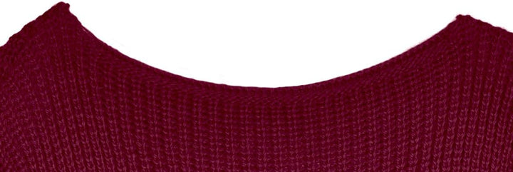 styleBREAKER Damen Oversize Strickpullover mit Ajourmuster und Langen Ärmeln, U-Boot Ausschnitt, Pon