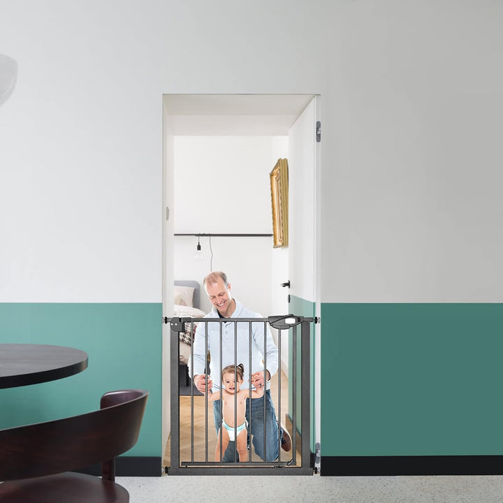 JOIEYOU Treppenschutzgitter ohne Bohren, 75-85 cm Türschutzgitter Treppengitter für Kinder und Haust