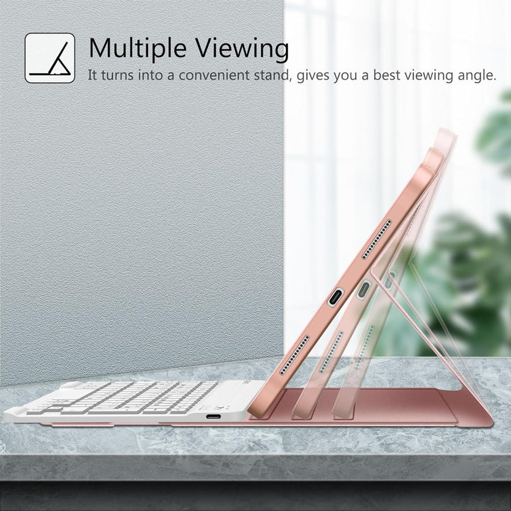 Fintie Tastatur Hülle für iPad 10. Generation 2022 (10.9 Zoll), Schutzhülle mit TPU Rückschale, Penc