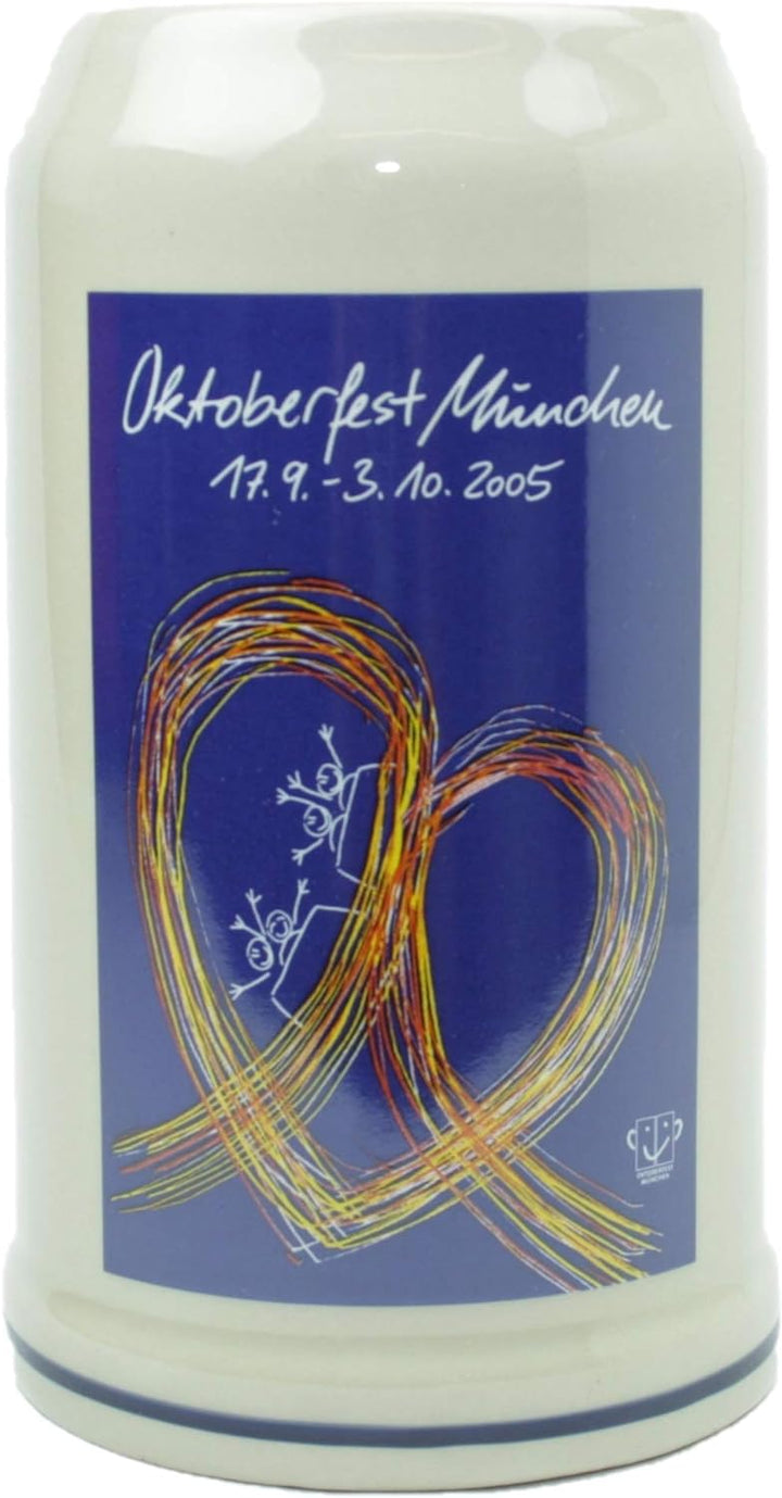 Steinfixx® - Original Oktoberfestkrug 2005 I Jahrgangskrug I Jahreskrug I Wiesnkrug I Sammlerkrug I