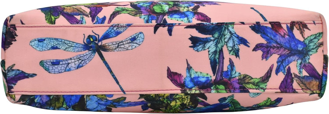 Anuschka Crossbody Tasche mit Einsteckfach - Wanderlust Kollektion - Nylonstoff mit Leder Trim und K