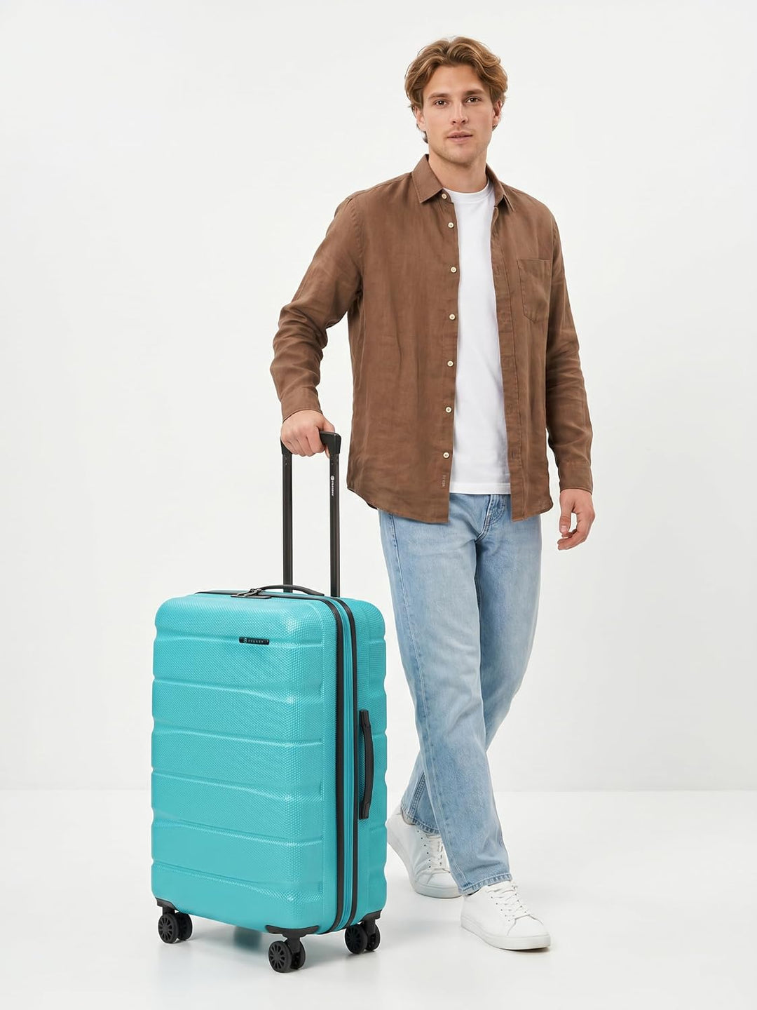Franky Check-in Koffer für Damen und Herren | mittelgrosser Trolley 44,5 x 28 x 66 cm aus hochwertig
