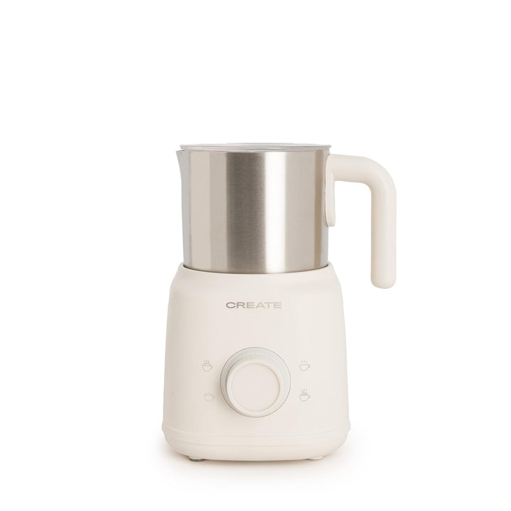 CREATE/MILK FROTHER RETRO/Milchaufschäumer und -erhitzer mit abnehmbarem Krug Cremeweiss/Magnetische