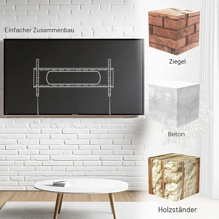 VIVO Wandhalterung für Fernseher mit Einer Bildschirmdiagonale von 109 bis 228,6 cm (43 bis 90 Zoll)