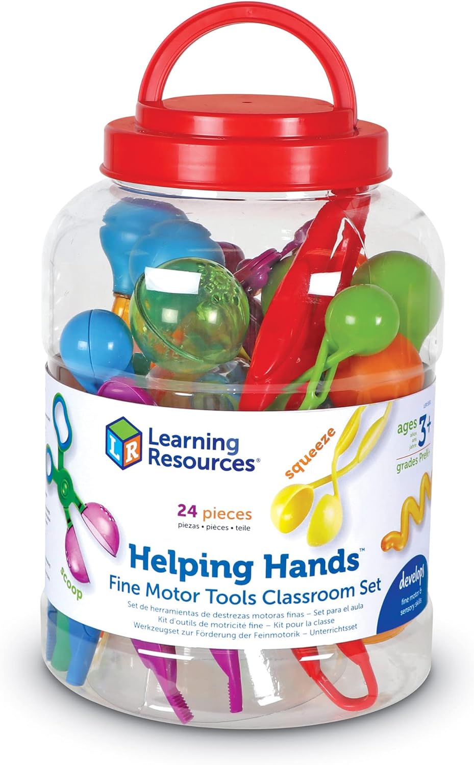 Learning Resources Helping Hands – Feinmotorik-Werkzeugset für das Klassenzimmer, Lernspielzeug für