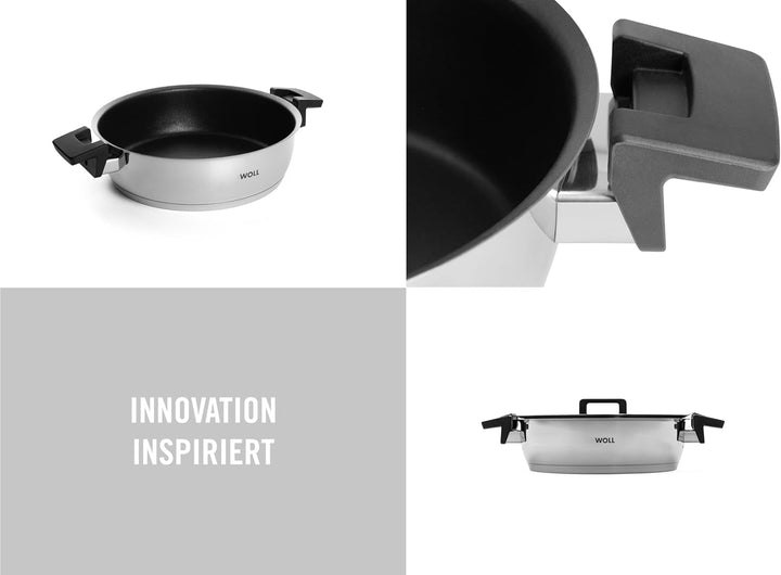 Woll Concept Bratentopf mit Deckel - Induktiv -, Ø 28 cm, 8 cm hoch, 4,8l - Geeignet für alle Herdar
