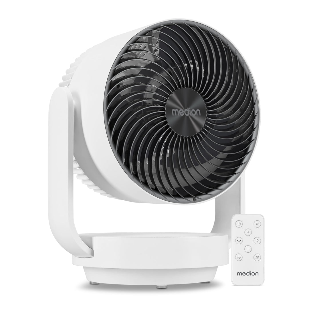 MEDION Tischventilator mit Fernbedienung P20 DF, 7 Geschwindigkeitsstufen, Schwenkfunktion horizonta