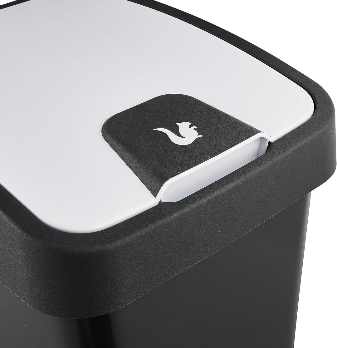 keeeper Premium Abfallbehälter mit Flip-Deckel, Soft Touch, 45 l, Magne, Graphit-Grau 45 L Graphit G