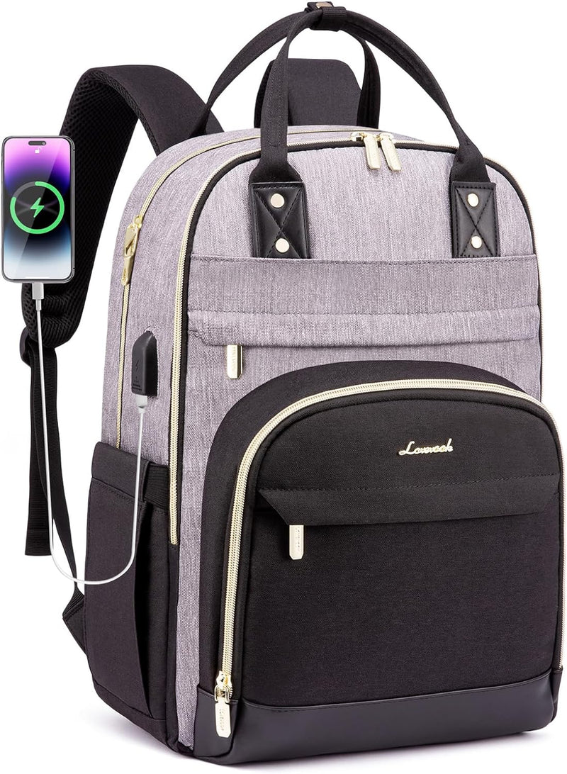 LOVEVOOK Rucksack Damen Laptop Rucksack 17 Zoll Schulrucksack Mädchen Teenager Wasserdicht Schultasc