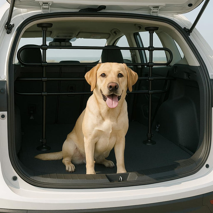 Universelles Verstellbares Hunde­Gitter für Autos - Breite 90-155 cm & Höhe 75-134 cm - Einfache Mon