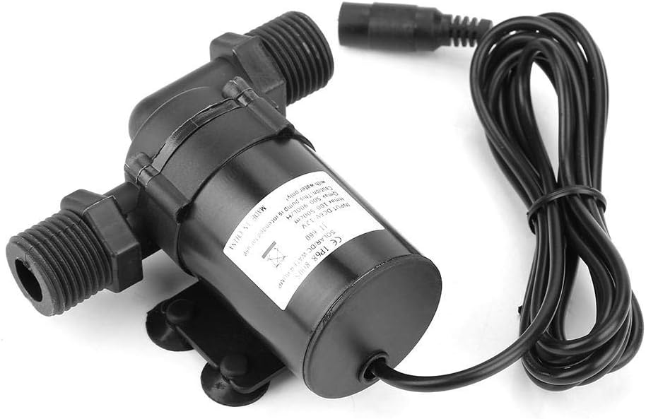 Oumefar 12V DC Solar Hochtemperatur-Wasserpumpe Geräuscharme bürstenlose Tauchpumpe Leckfreie Umwälz