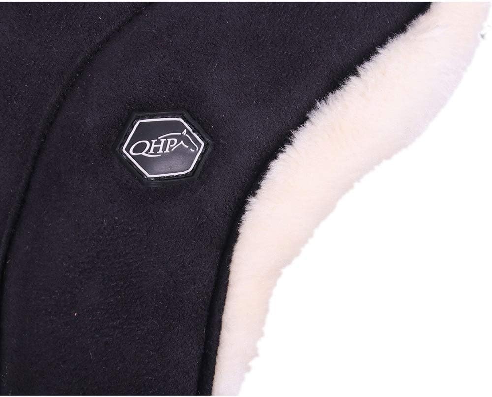 QHP Bareback Pad Sattelkissen, Grösse:WB, Farbe:schwarz Plein Schwarz, Plein Schwarz