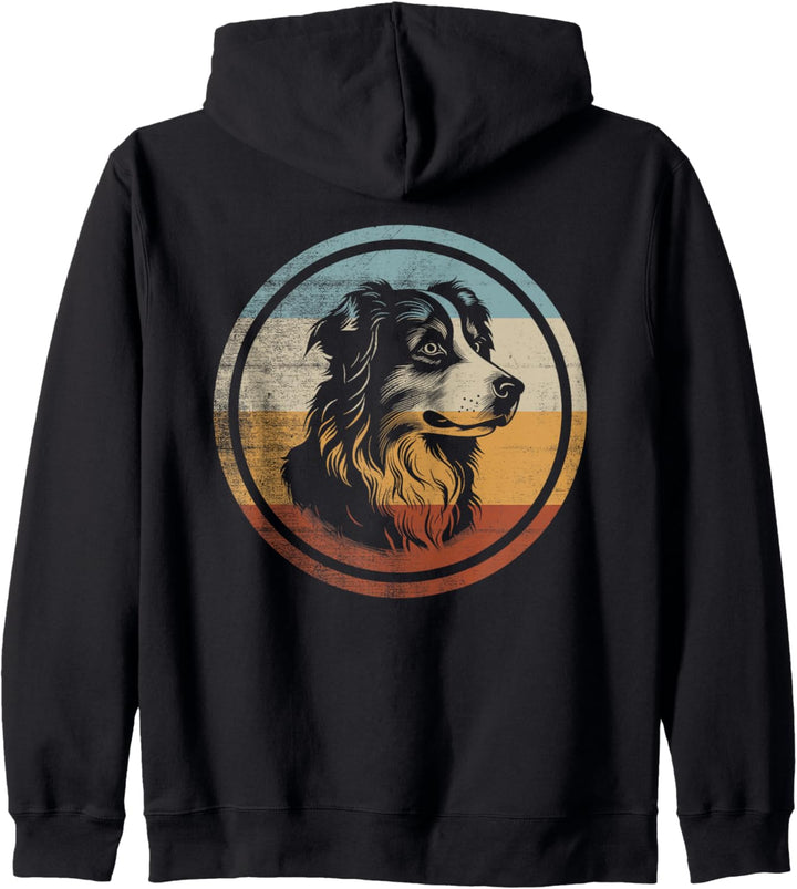 Australian Shepherd Retro Style Kapuzenjacke