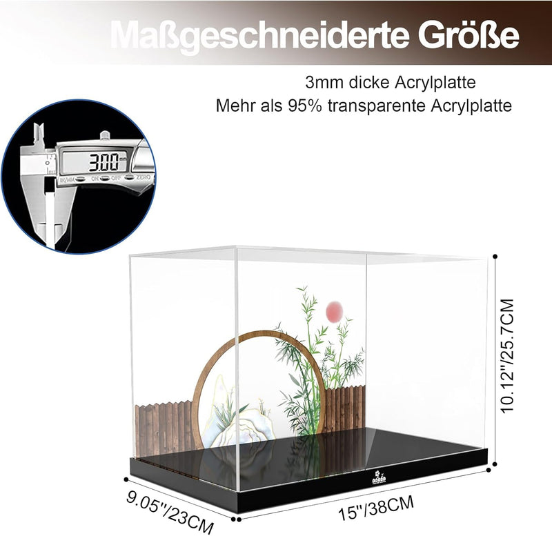 cooldac Acryl Vitrine für Lego 10315 Icons Garten der Stille, Staubdicht Transparent Universal Vitri