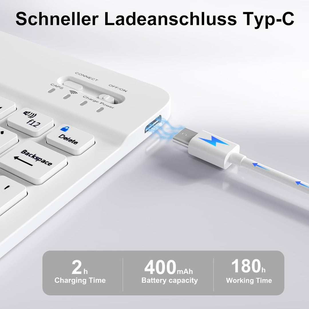 Tastatur Hülle für iPad 10.2 Zoll (9./8./7. Generation), für iPad Air 3rd / Pro 10.5, Magnetisch Abn