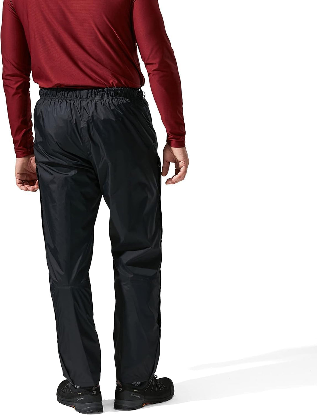 Berghaus Herren Deluge Wasserdicht Atmungsaktive Überhose, Langlebige, Bequeme Regenhose Schwarz XS