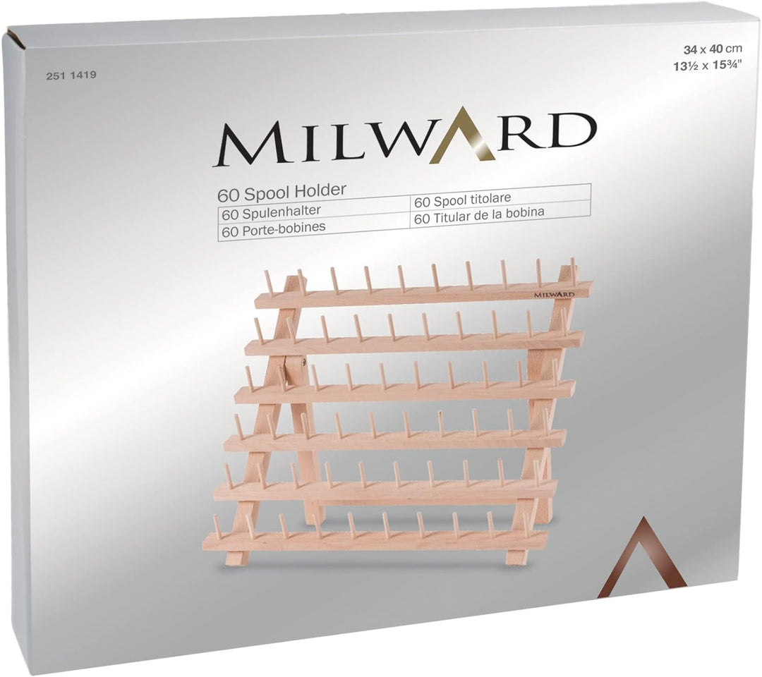 MILWARDS 2511419 Spulenhalter, Wood, Holz, 67x40