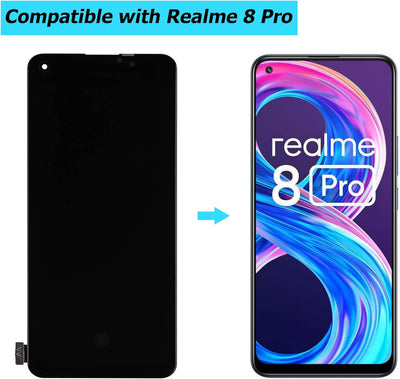 Vvsialeek Ersatz AMOLED Display Kompatibel Für Realme 8 Pro LCD Touch Screen Digitizer Assembly Glas